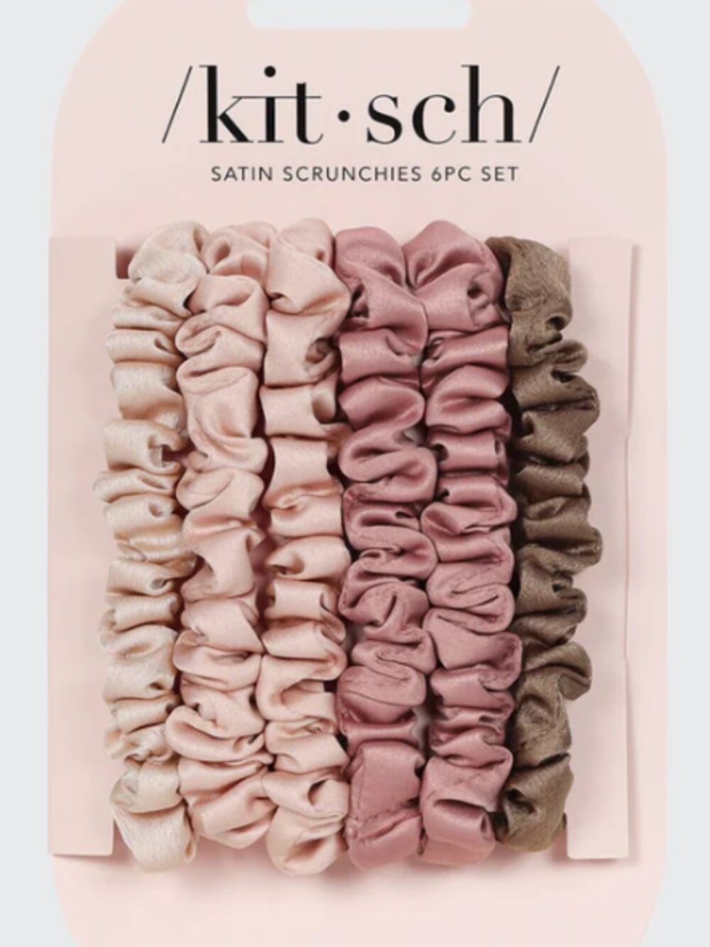 Kitsch Extra Gentle Satin Scrunchies - 6pk - Terracotta